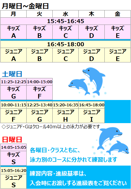 総合スポーツ教室 Start 名古屋 水泳教室 スポーツクラブ お知らせ